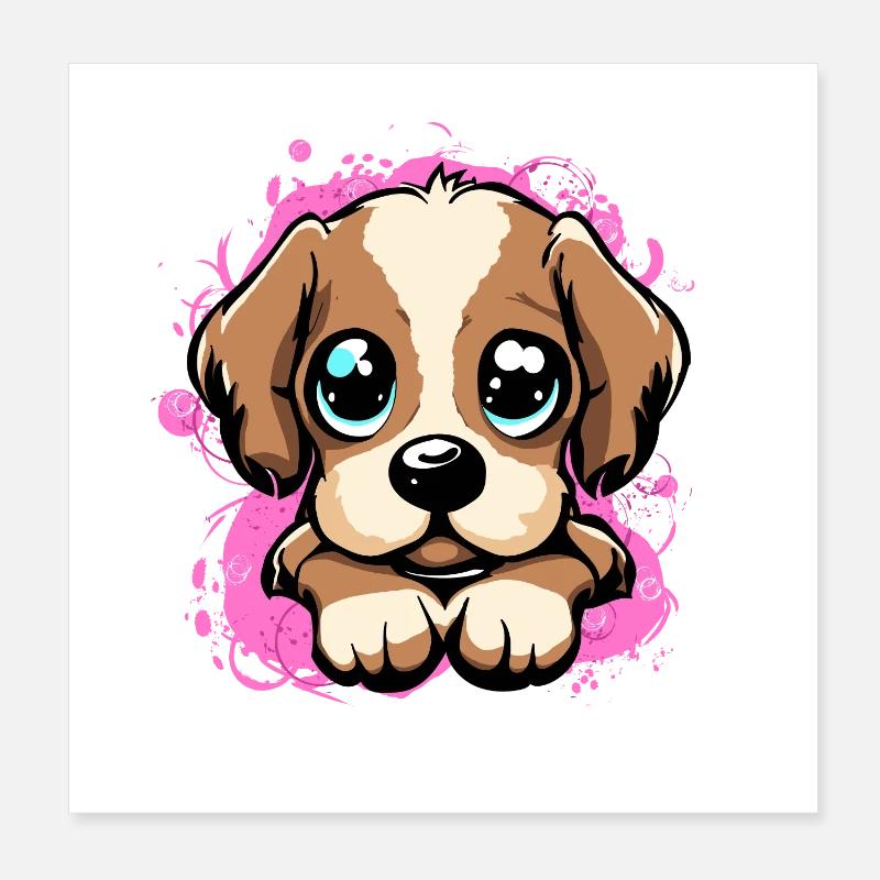 Cute Dog Poster 20x20 cm