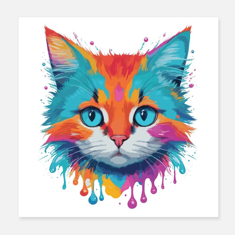 Niedliche Katze Poster 20x20 cm