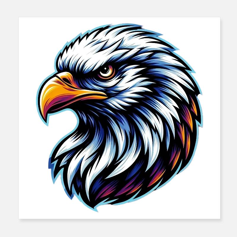 Bald Eagle Poster 8" x 8" (20x20 cm)