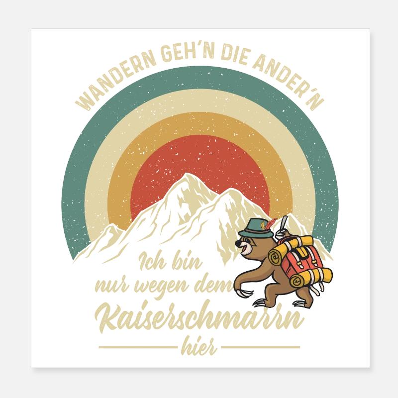 Wandern Poster 20x20 cm