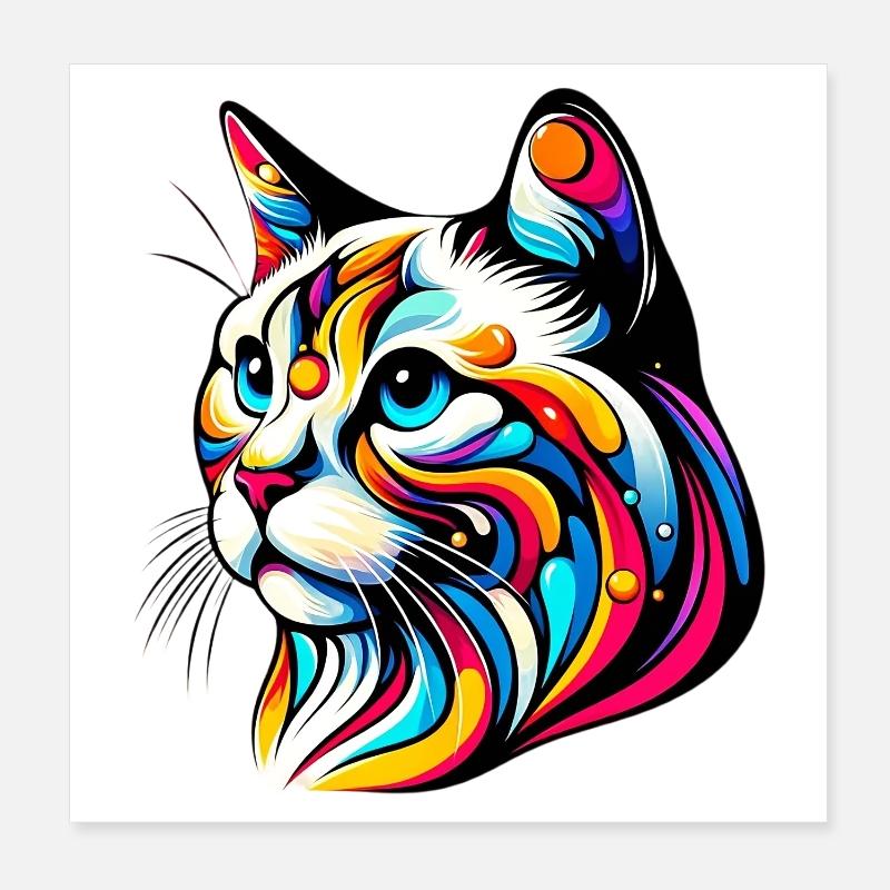 Chat Poster 20 x 20 cm