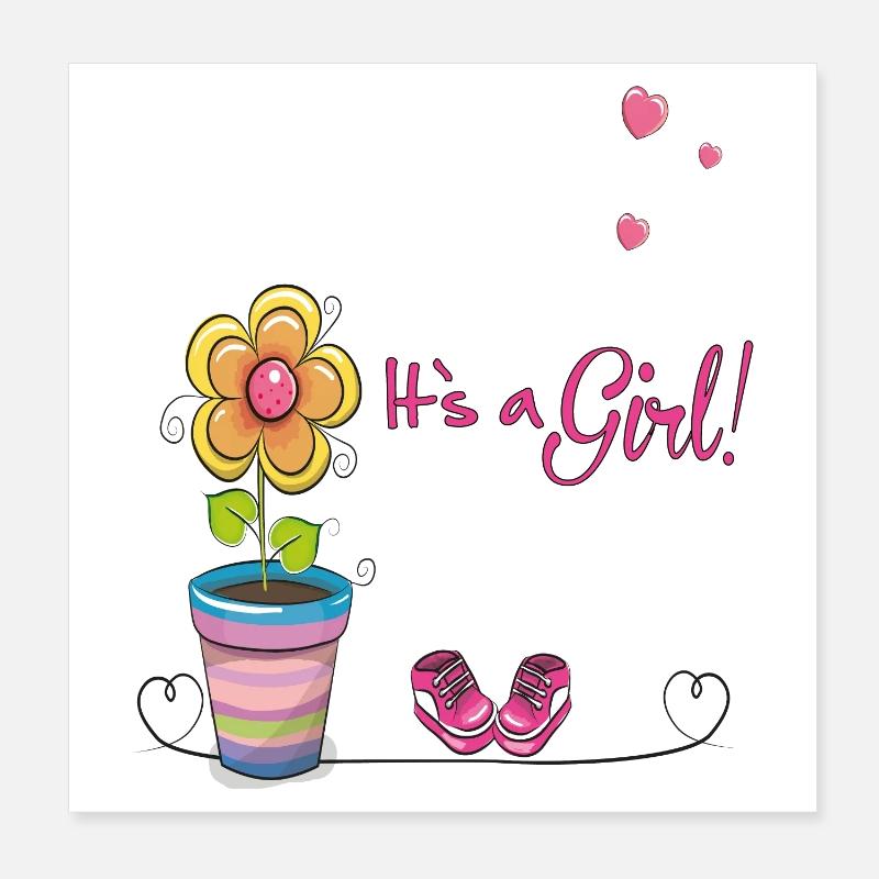 C’est un bébé de fille Poster 20 x 20 cm