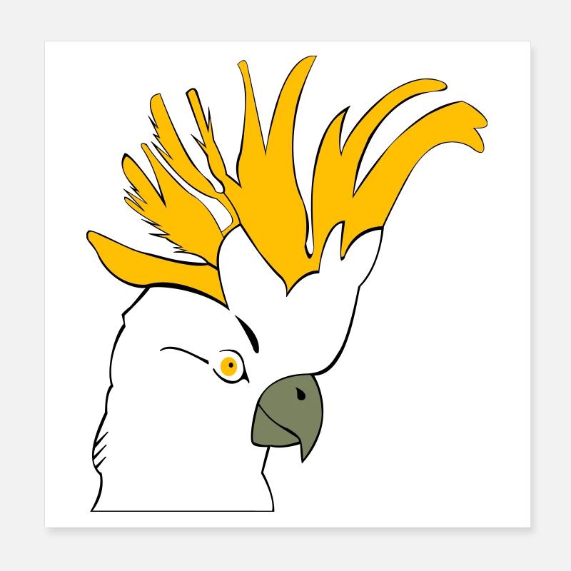 Parrot Budgie Poster 8" x 8" (20x20 cm)