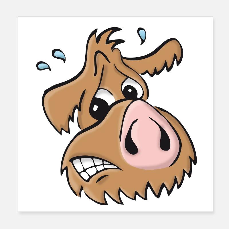 Pig dog - oops Poster 8" x 8" (20x20 cm)