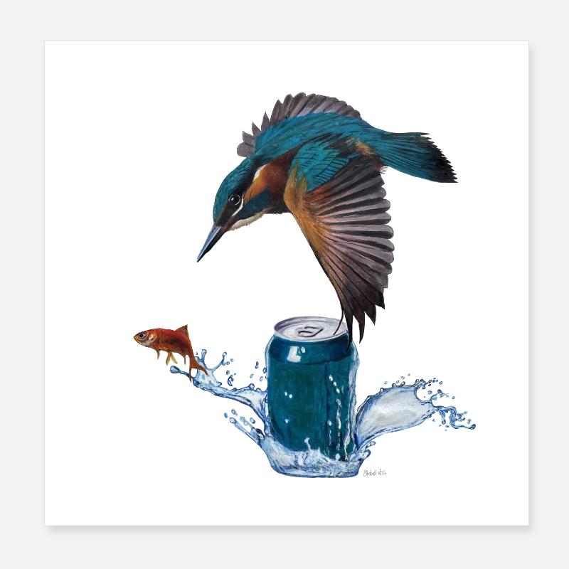 Martin-pêcheur Poster 20 x 20 cm