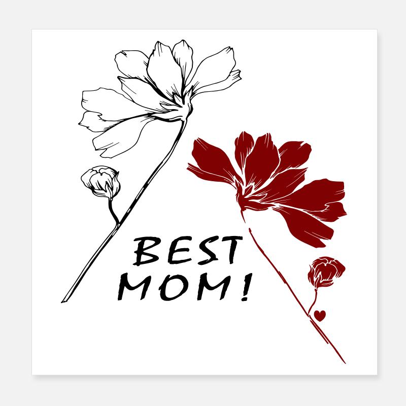 Best Mom Poster 20x20 cm