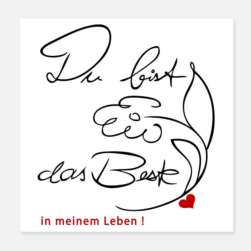 Du bist das Beste Poster 20x20 cm