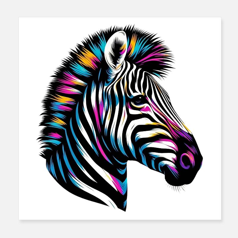 Zèbre Poster 20 x 20 cm