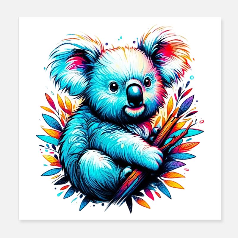 Koala Poster 8" x 8" (20x20 cm)