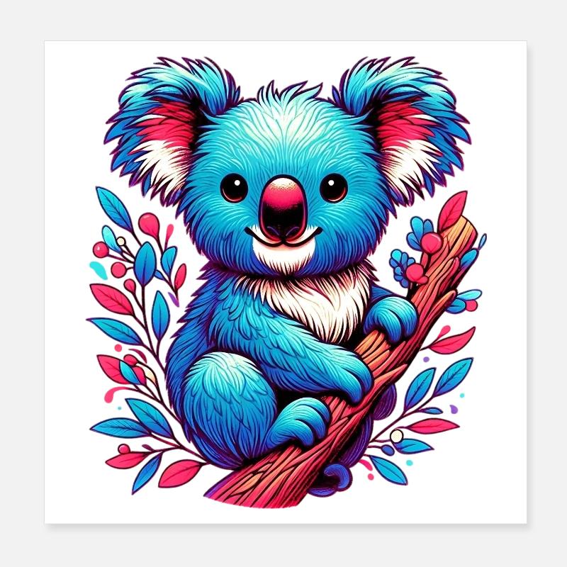 Koala Poster 20 x 20 cm