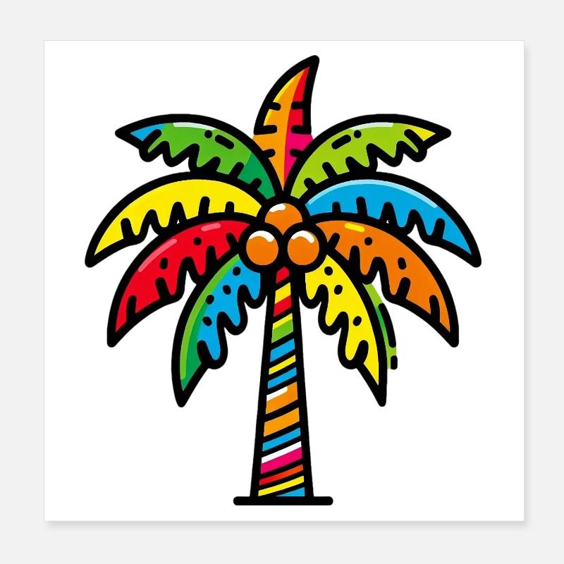 Palm tree Poster 8" x 8" (20x20 cm)