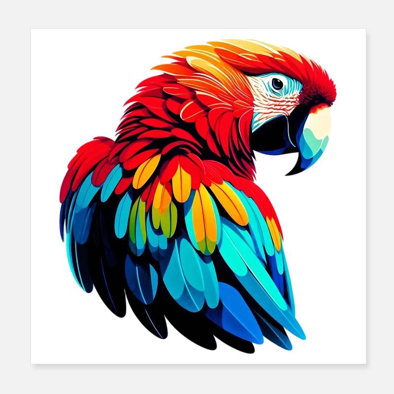 Papagei Poster 20x20 cm