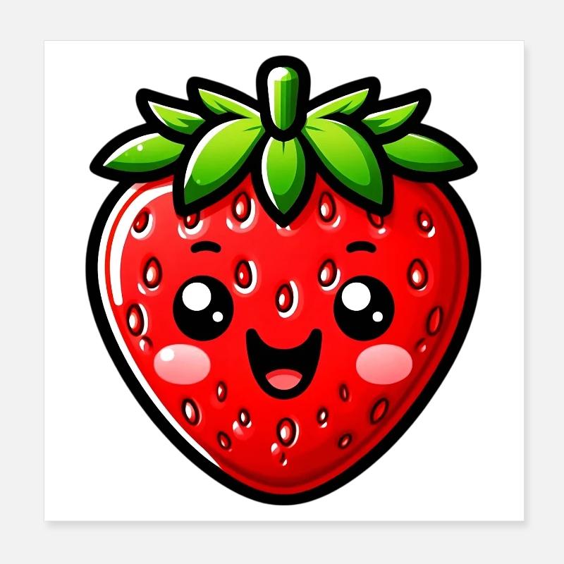 Erdbeeren Erdbeeren Poster 20x20 cm