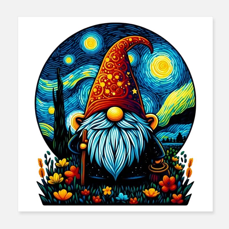 Gnome Poster 20 x 20 cm