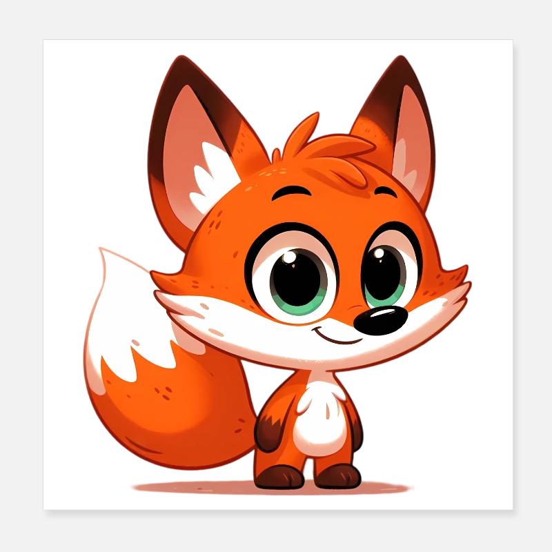 Fuchs Poster 20x20 cm