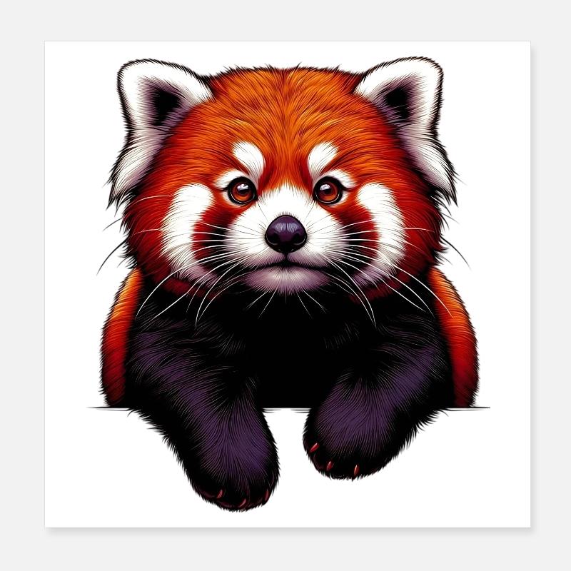 Kleiner Panda Poster 20x20 cm