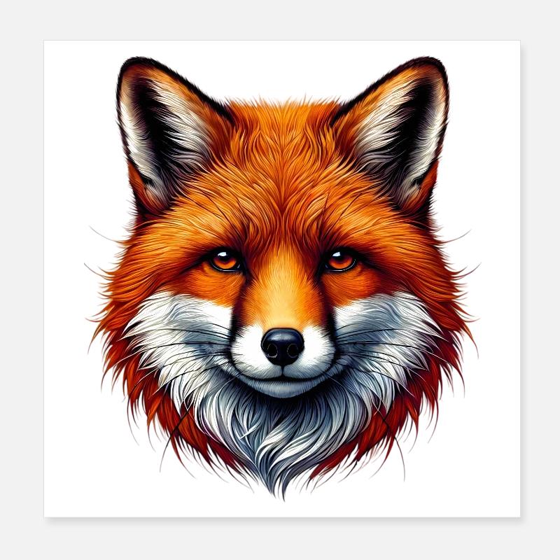 Renard Poster 20 x 20 cm