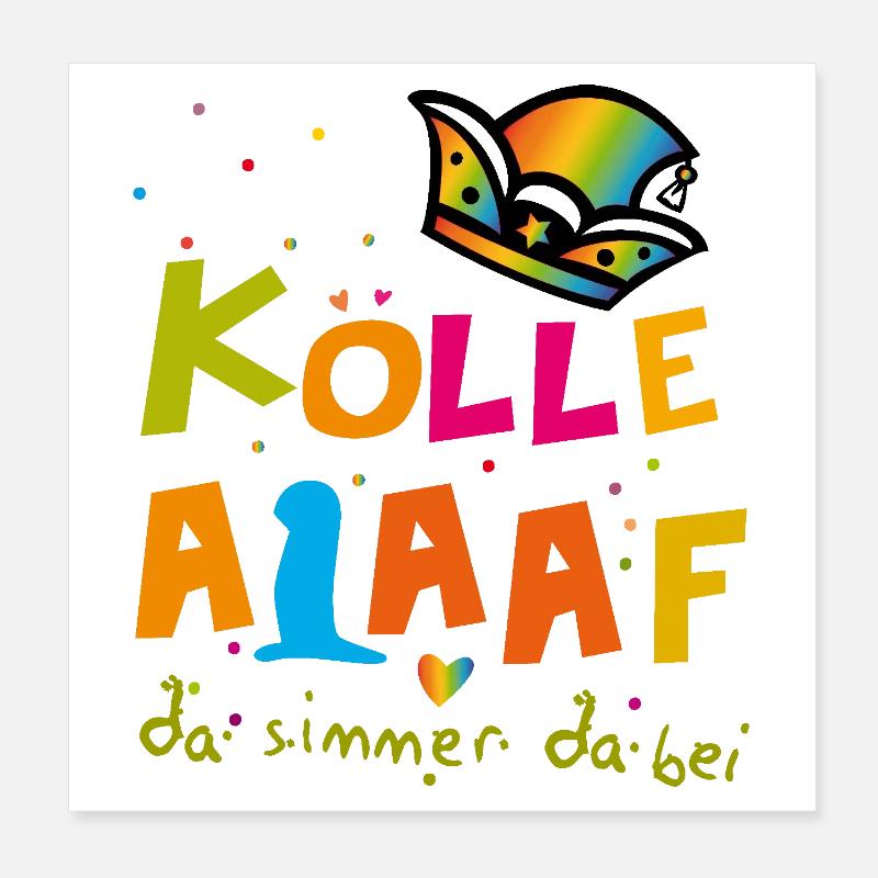 Carnival Alaaf Poster 8" x 8" (20x20 cm)
