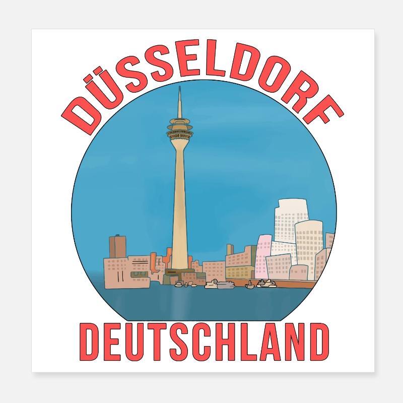 Düsseldorf Germany Poster 8" x 8" (20x20 cm)
