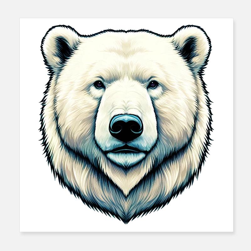 Weißer Eisbär Poster 20x20 cm