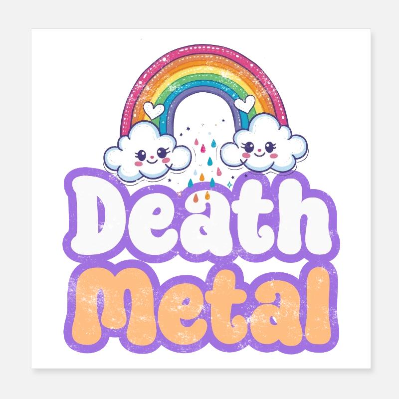 Death Metal Poster 20x20 cm