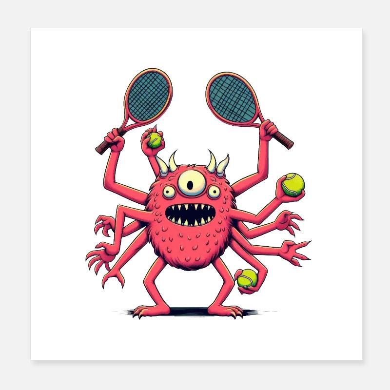 Titanic créature du tennis Poster 20 x 20 cm