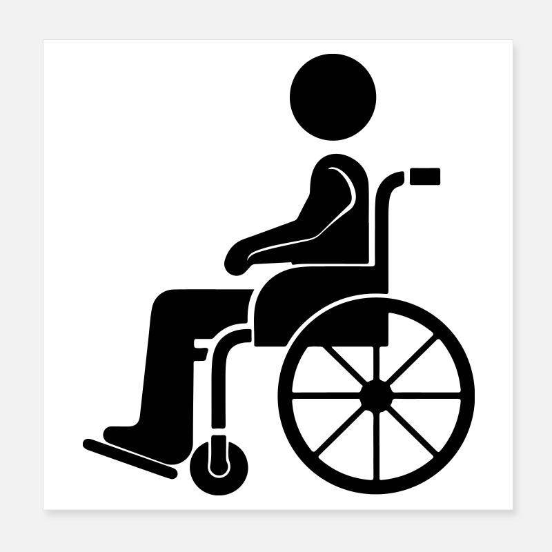 Icône du fauteuil roulant Poster 20 x 20 cm