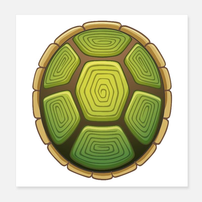Slow as a turtle Poster 8" x 8" (20x20 cm)