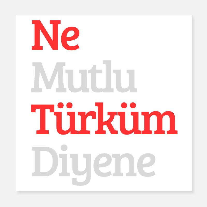 Turkey Design Poster 8" x 8" (20x20 cm)