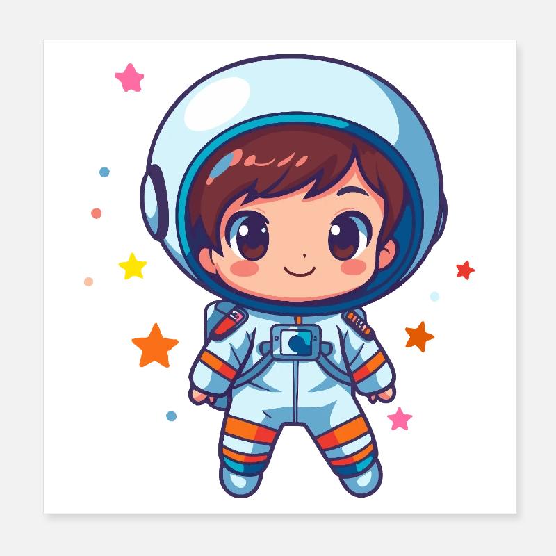 Petit homme de l’espace Poster 20 x 20 cm
