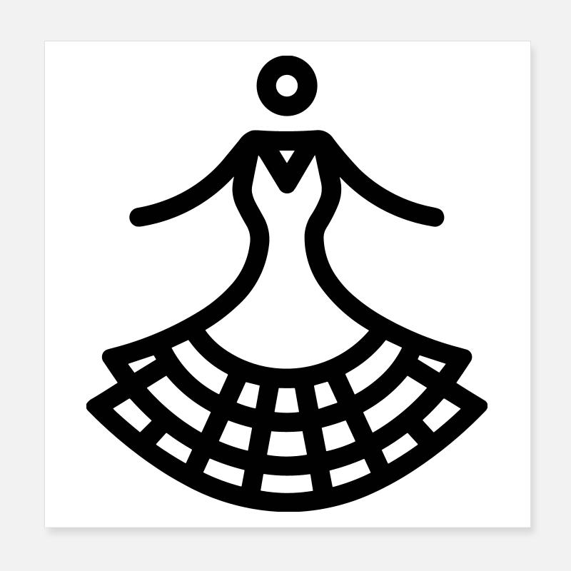 Flamenco Poster 20x20 cm