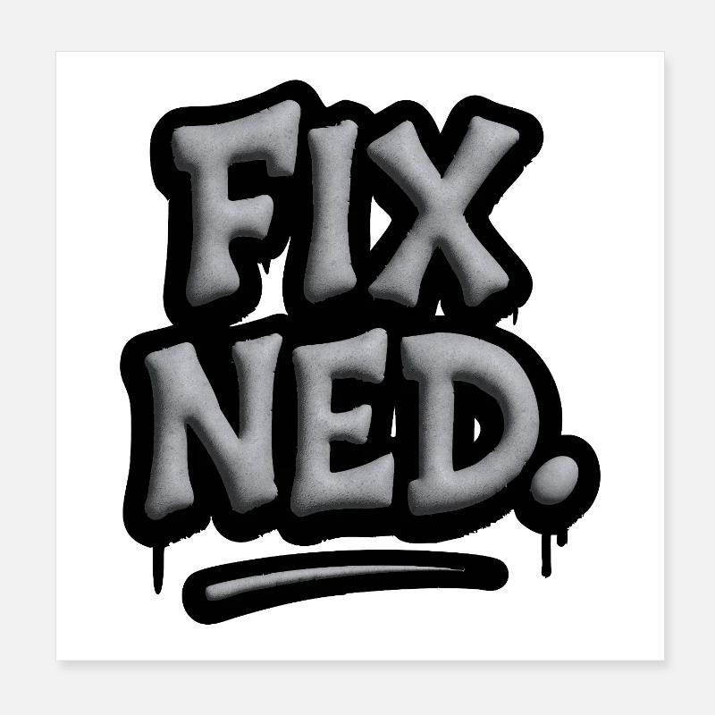 Fix Ned – Dicton dialectal viennois d’Autriche Poster 20 x 20 cm