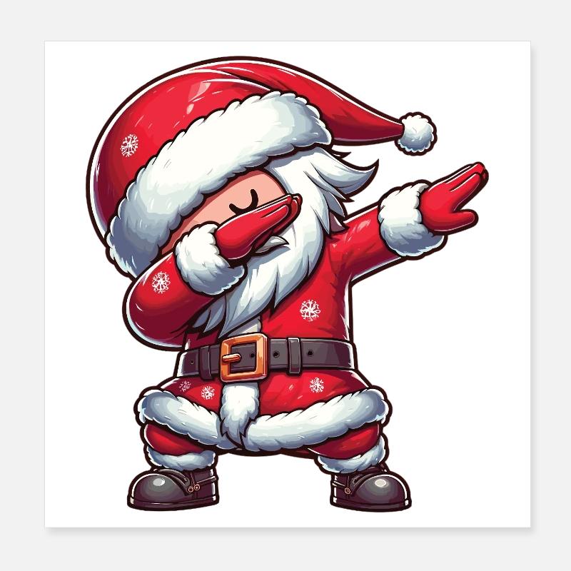 Taponner Noël Noël Dab Noël Poster 20 x 20 cm