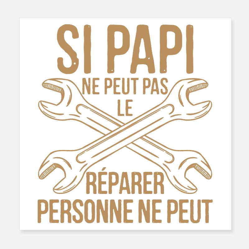 If Grandpa can't fix it, no one can Poster 8" x 8" (20x20 cm)