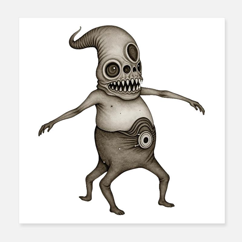 BUG #13 - dark hell Poster 8" x 8" (20x20 cm)