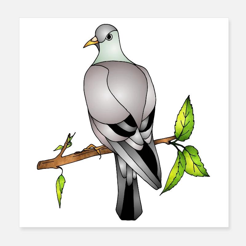 oiseau Poster 20 x 20 cm