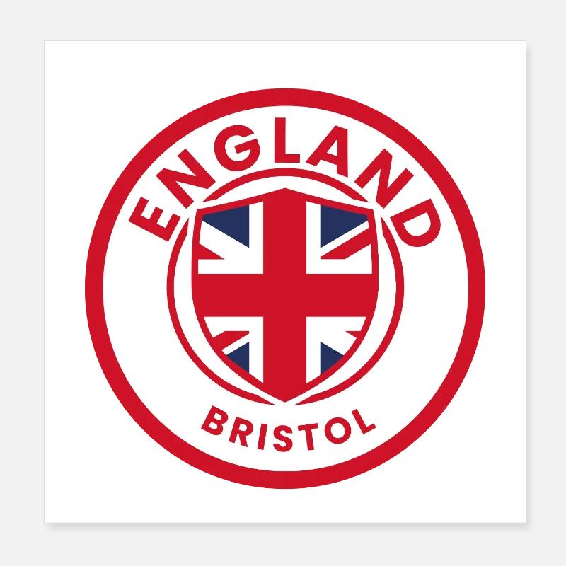 Logo du Bristol Shield d’Angleterre Poster 20 x 20 cm