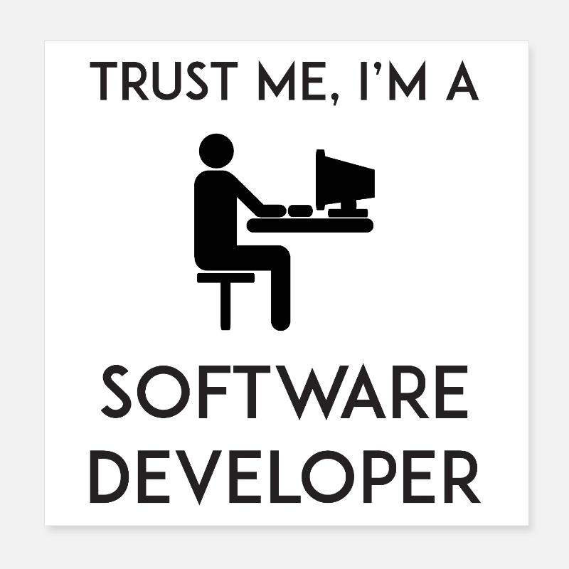 Vertrau mir, ich bin Softwareentwickler Poster 20x20 cm