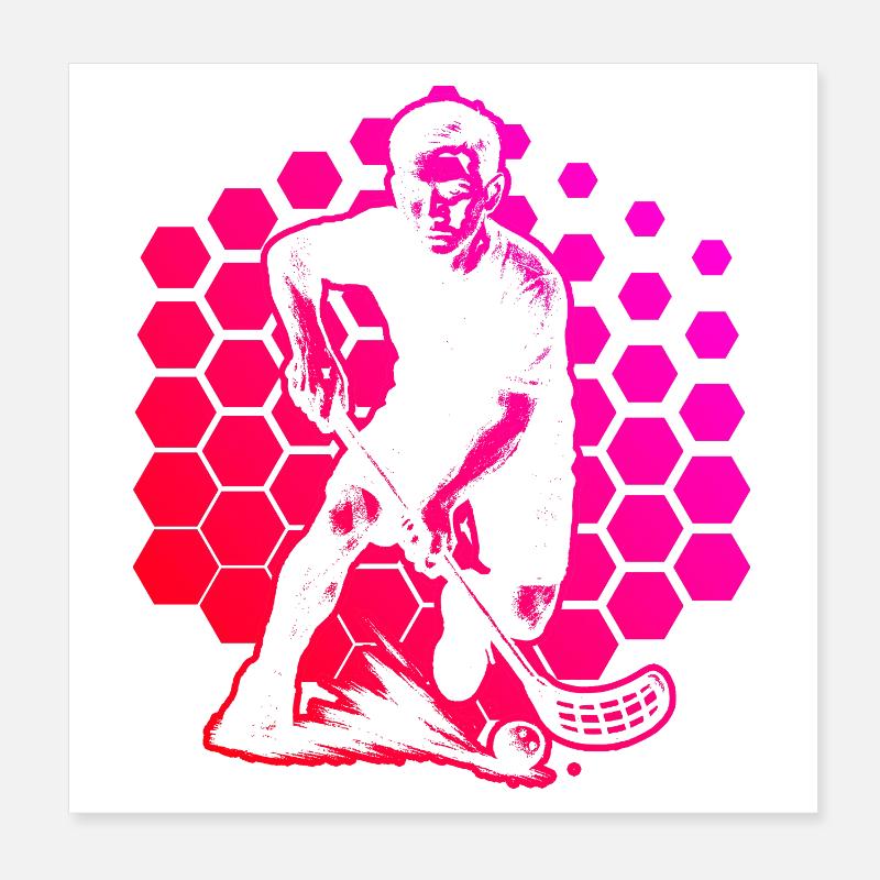 Conception compacte de floorball pour floorball Poster 20 x 20 cm