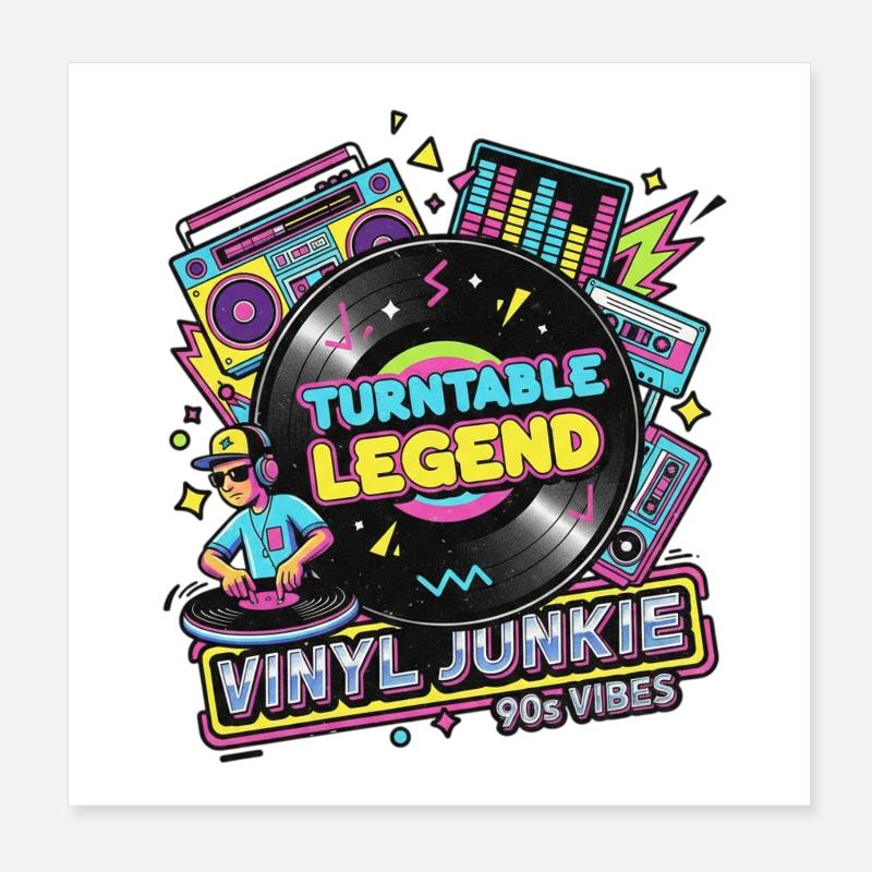 Turntable Legend Poster 20x20 cm
