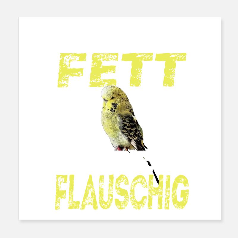 Not fat, but fluffy Poster 8" x 8" (20x20 cm)