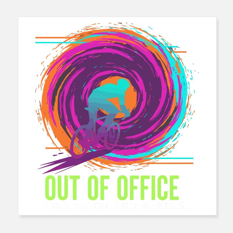 Zweirädrige Neonentlüftung Poster 20x20 cm