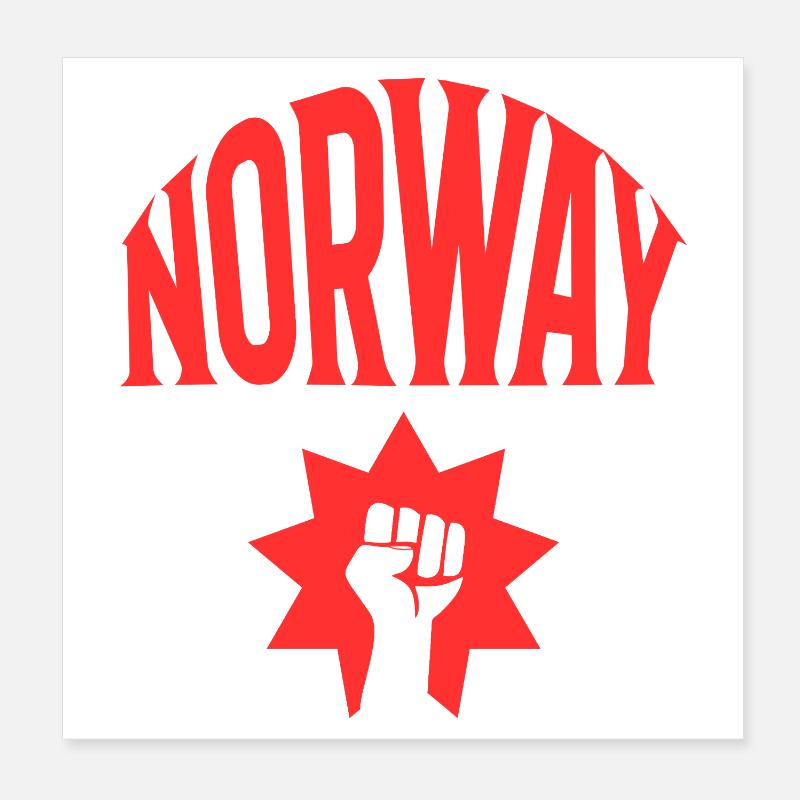 Norvège Poster 20 x 20 cm