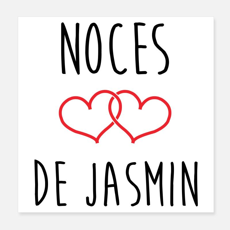 Bryllupsdag - Jasminbryllup (66 år) Poster 20x20 cm