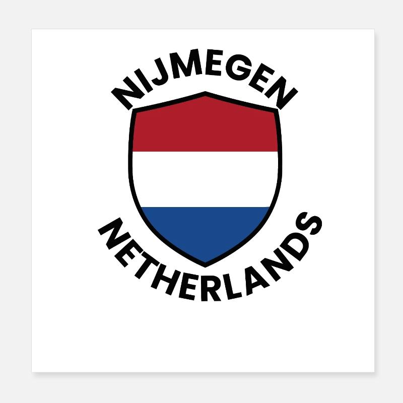 Nijmegen Netherlands Shield Poster 8" x 8" (20x20 cm)