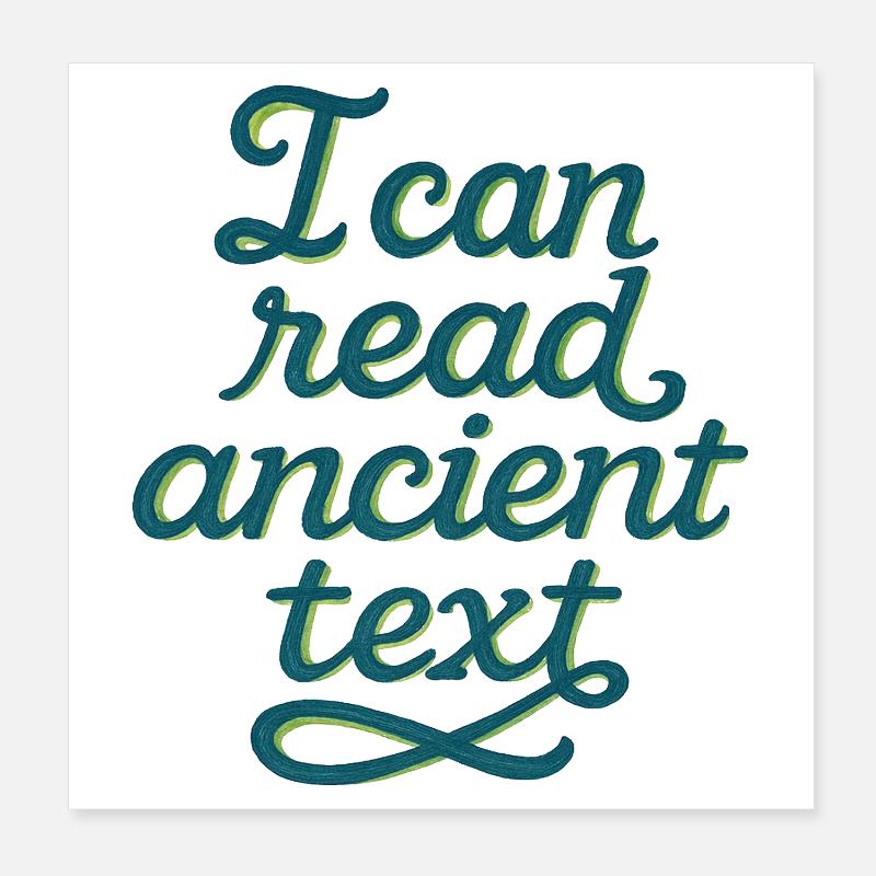 Antikes Script Tee Poster 20x20 cm