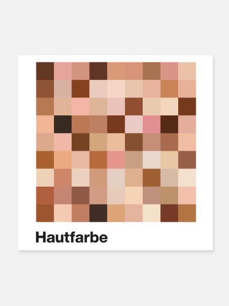 Hautfarbe: Mensch - Poster 20x20 cm - Weiß