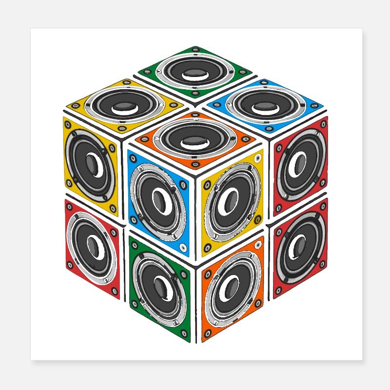 Cube Sound Poster 8" x 8" (20x20 cm)