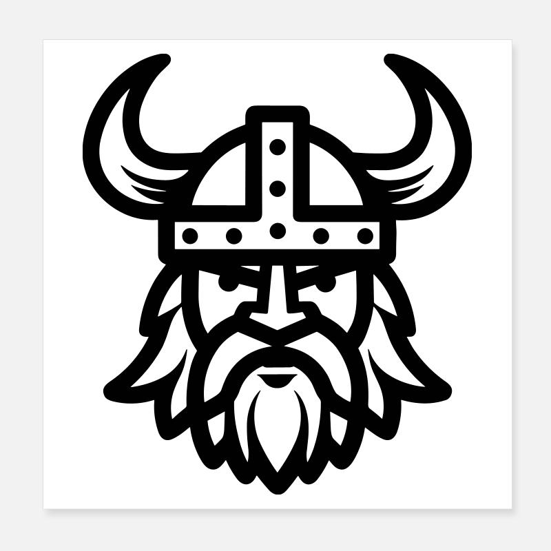 Viking Poster 8" x 8" (20x20 cm)