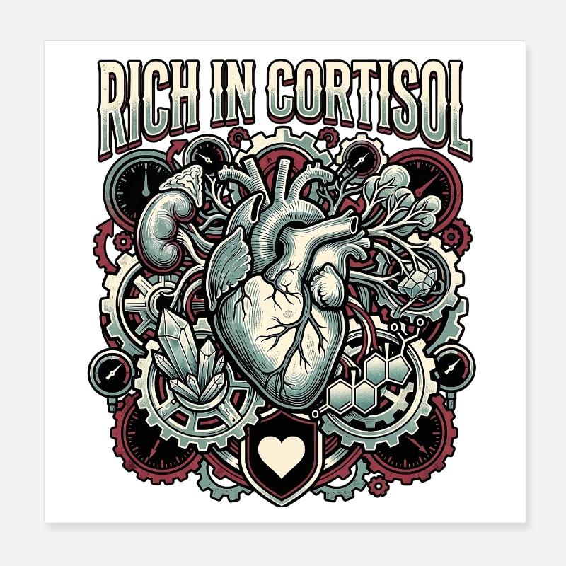 Rich In Cortisol Poster 8" x 8" (20x20 cm)